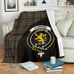 Scottish Cumming Hunting Ancient Clan Tartan Blanket - Wave Style Scottish Plaid Tartan Plaid