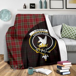 Scottish Lindsay Weathered Clan Tartan Blanket - Wave Style Scottish Plaid Tartan Plaid