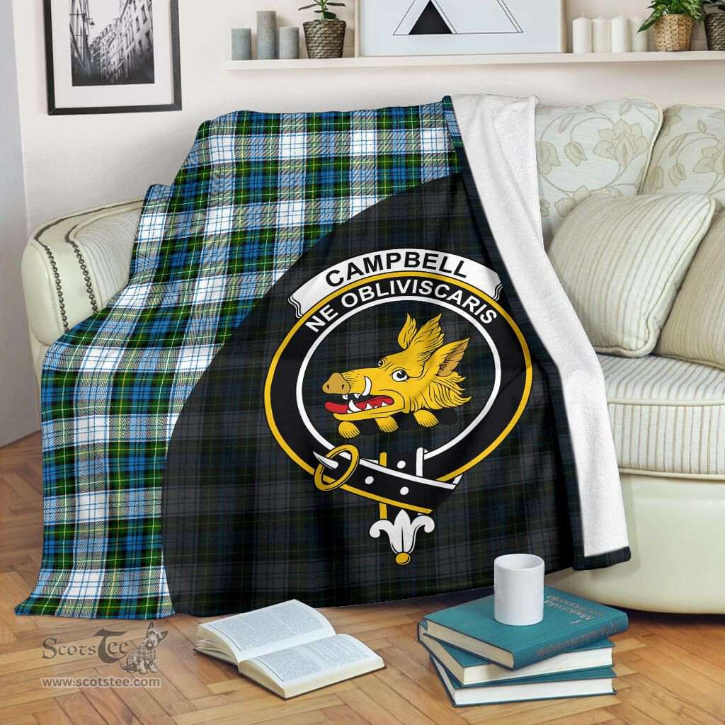 Scottish Campbell Dress Clan Tartan Blanket - Wave Style Scottish Plaid Tartan Plaid