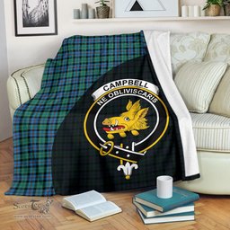 Scottish Campbell of Cawdor Ancient Clan Tartan Blanket - Wave Style Scottish Plaid Tartan Plaid