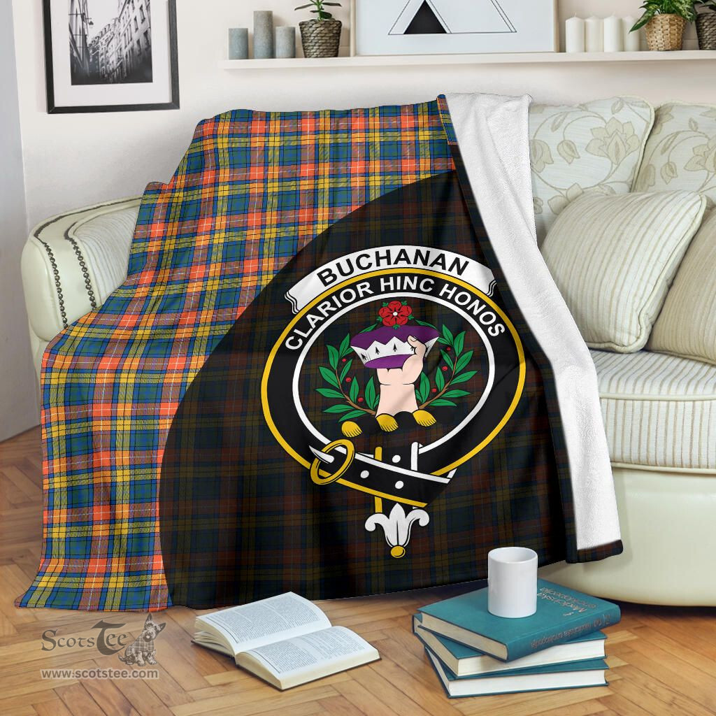 Scottish Buchanan Ancient Clan Tartan Blanket - Wave Style Scottish Plaid Tartan Plaid