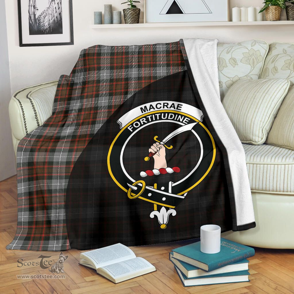 Scottish MacRae Hunting Weathered Clan Tartan Blanket - Wave Style Scottish Plaid Tartan Plaid