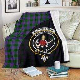 Scottish Elphinstone Clan Tartan Blanket - Wave Style Scottish Plaid Tartan Plaid