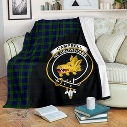 Scottish Campbell Modern Clan Tartan Blanket - Wave Style Scottish Plaid Tartan Plaid