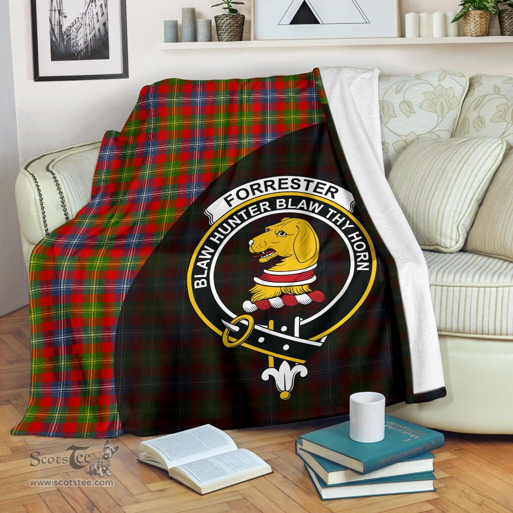 Scottish Forrester Clan Tartan Blanket - Wave Style Scottish Plaid Tartan Plaid