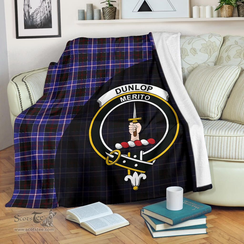 Scottish Dunlop Modern Clan Tartan Blanket - Wave Style Scottish Plaid Tartan Plaid
