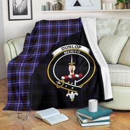 Scottish Dunlop Modern Clan Tartan Blanket - Wave Style Scottish Plaid Tartan Plaid