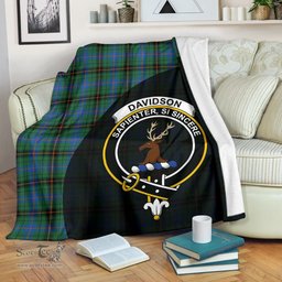 Scottish Davidson Ancient Clan Tartan Blanket - Wave Style Scottish Plaid Tartan Plaid