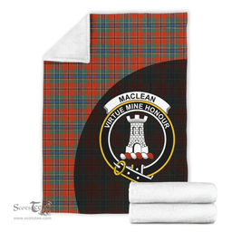 Scottish MacLean of Duart Ancient Clan Tartan Blanket - Wave Style Scottish Plaid Tartan Plaid