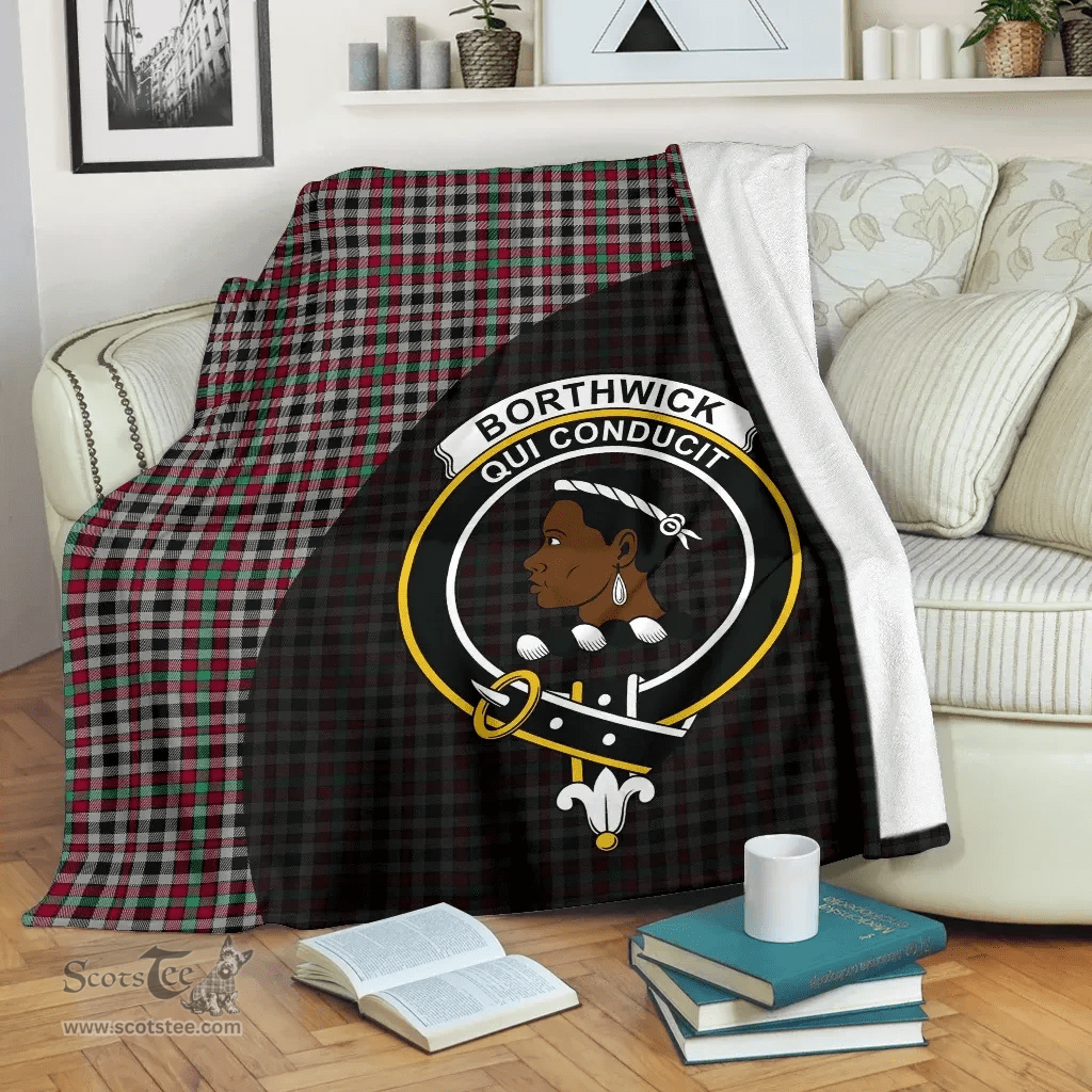 Scottish Borthwick Ancient Clan Tartan Blanket - Wave Style Scottish Plaid Tartan Plaid