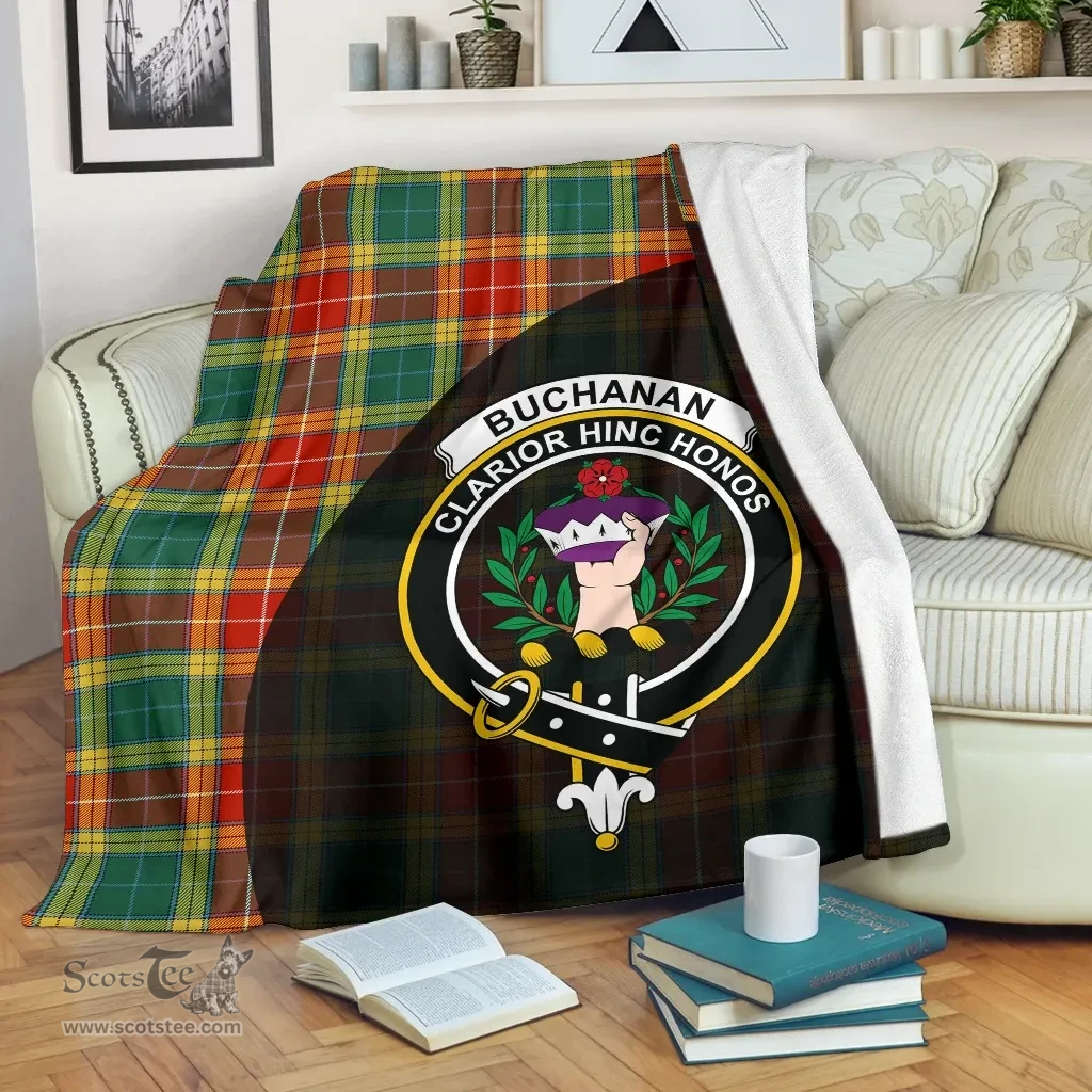 Scottish Buchanan Old Sett Clan Tartan Blanket - Wave Style Scottish Plaid Tartan Plaid
