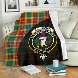 Scottish Buchanan Old Sett Clan Tartan Blanket - Wave Style Scottish Plaid Tartan Plaid