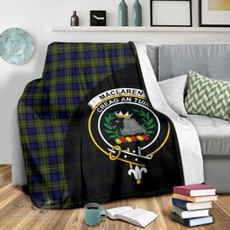 Scottish MacLaren Modern Clan Tartan Blanket - Wave Style Scottish Plaid Tartan Plaid