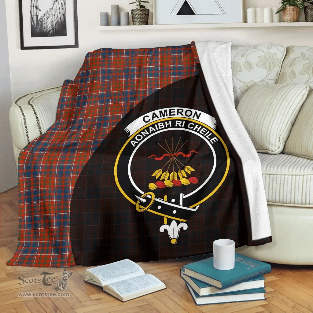 Scottish Cameron of Lochiel Ancient Clan Tartan Blanket - Wave Style Scottish Plaid Tartan Plaid