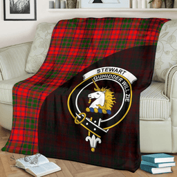 Scottish Stewart of Appin Modern Clan Tartan Blanket - Wave Style Scottish Plaid Tartan Plaid