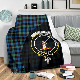 Scottish Guthrie Ancient Clan Tartan Blanket - Wave Style Scottish Plaid Tartan Plaid