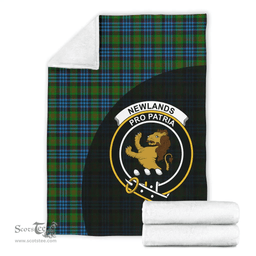 Scottish Newlands of Lauriston Clan Tartan Blanket - Wave Style Scottish Plaid Tartan Plaid