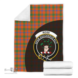 Scottish Ross Ancient Clan Tartan Blanket - Wave Style Scottish Plaid Tartan Plaid