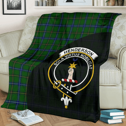 Scottish Henderson Modern Clan Tartan Blanket - Wave Style Scottish Plaid Tartan Plaid