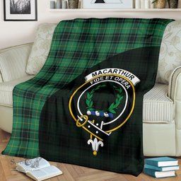 Scottish MacArthur Ancient Clan Tartan Blanket - Wave Style Scottish Plaid Tartan Plaid
