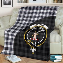 Scottish MacRae Dress Modern Clan Tartan Blanket - Wave Style Scottish Plaid Tartan Plaid