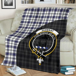 Scottish Hannay Modern Clan Tartan Blanket - Wave Style Scottish Plaid Tartan Plaid