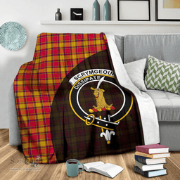 Scottish Scrymgeour Clan Tartan Blanket - Wave Style Scottish Plaid Tartan Plaid