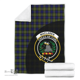 Scottish MacLaren Modern Clan Tartan Blanket - Wave Style Scottish Plaid Tartan Plaid