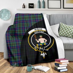 Scottish Wood Modern Clan Tartan Blanket - Wave Style Scottish Plaid Tartan Plaid