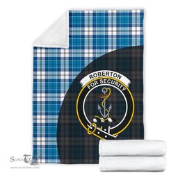 Scottish Roberton Clan Tartan Blanket - Wave Style Scottish Plaid Tartan Plaid