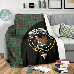 Scottish MacKinnon Hunting Ancient Clan Tartan Blanket - Wave Style Scottish Plaid Tartan Plaid