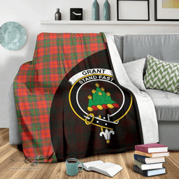 Scottish Grant Ancient Clan Tartan Blanket - Wave Style Scottish Plaid Tartan Plaid