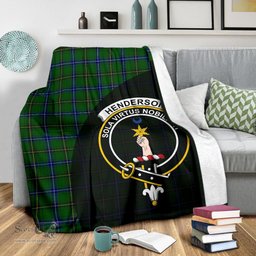 Scottish Henderson Modern Clan Tartan Blanket - Wave Style Scottish Plaid Tartan Plaid