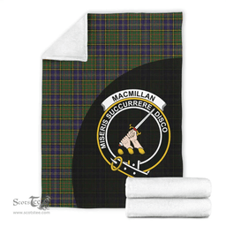 Scottish MacMillan Hunting Modern Clan Tartan Blanket - Wave Style Scottish Plaid Tartan Plaid
