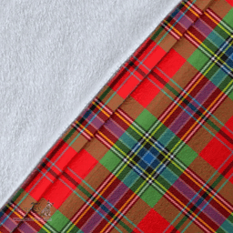 Scottish MacLean of Duart Modern Clan Tartan Blanket - Wave Style Scottish Plaid Tartan Plaid