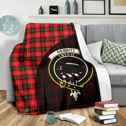 Scottish Nesbitt Modern Clan Tartan Blanket - Wave Style Scottish Plaid Tartan Plaid