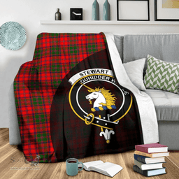 Scottish Stewart of Appin Modern Clan Tartan Blanket - Wave Style Scottish Plaid Tartan Plaid