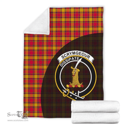 Scottish Scrymgeour Clan Tartan Blanket - Wave Style Scottish Plaid Tartan Plaid