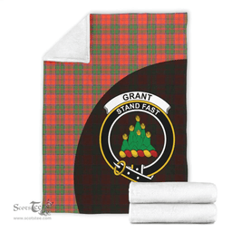 Scottish Grant Ancient Clan Tartan Blanket - Wave Style Scottish Plaid Tartan Plaid