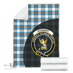 Scottish Stewart Muted Blue Clan Tartan Blanket - Wave Style Scottish Plaid Tartan Plaid