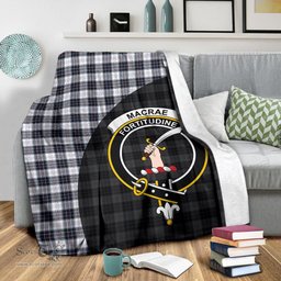 Scottish MacRae Dress Modern Clan Tartan Blanket - Wave Style Scottish Plaid Tartan Plaid