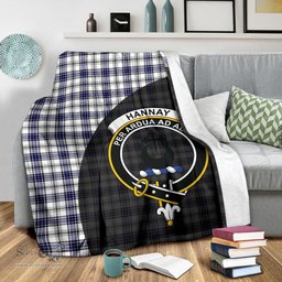 Scottish Hannay Modern Clan Tartan Blanket - Wave Style Scottish Plaid Tartan Plaid