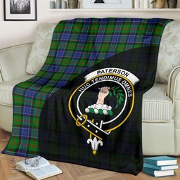 Scottish Paterson Clan Tartan Blanket - Wave Style Scottish Plaid Tartan Plaid