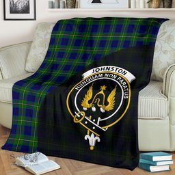 Scottish Johnston Modern Clan Tartan Blanket - Wave Style Scottish Plaid Tartan Plaid