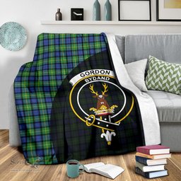 Scottish Gordon Old Ancient Clan Tartan Blanket - Wave Style Scottish Plaid Tartan Plaid