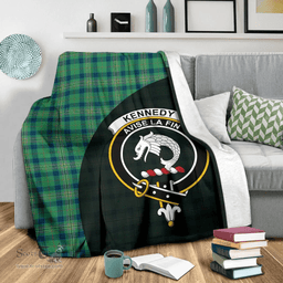 Scottish Kennedy Ancient Clan Tartan Blanket - Wave Style Scottish Plaid Tartan Plaid