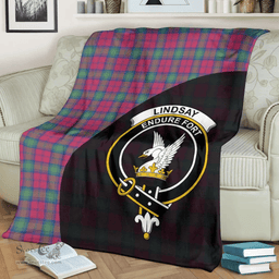 Scottish Lindsay Ancient Clan Tartan Blanket - Wave Style Scottish Plaid Tartan Plaid