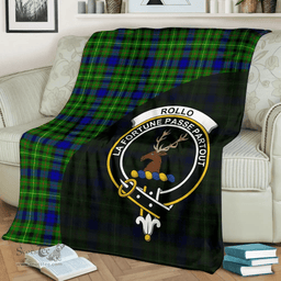 Scottish Rollo Modern Clan Tartan Blanket - Wave Style Scottish Plaid Tartan Plaid