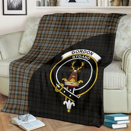 Scottish Gordon Weathered Clan Tartan Blanket - Wave Style Scottish Plaid Tartan Plaid