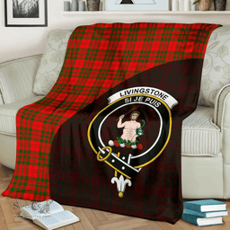 Scottish Livingstone Modern Clan Tartan Blanket - Wave Style Scottish Plaid Tartan Plaid